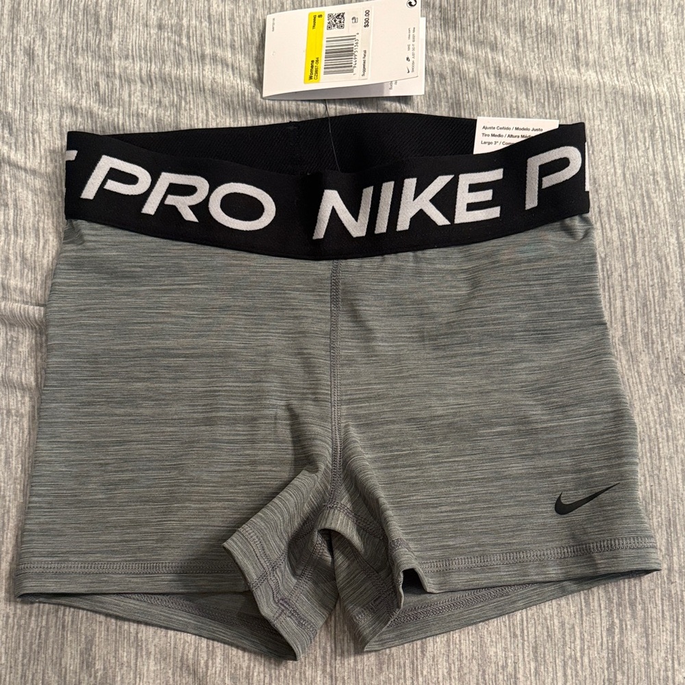 Nike Pro Heathered Gray Shorts